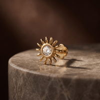 Dawn Beauty Diamond Nose Pin by SVADEZI - yellow