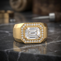 Velvet Harmony Men's Diamond Ring by SVADEZI - yellow