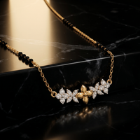 Ornate Embrace Diamond Mangalsutra by SVADEZI - yellow