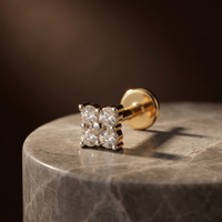 Enchanted Melody Diamond Nose Pin by SVADEZI - yellow