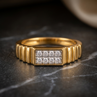 Imperial Halo Men's Diamond Ring by SVADEZI - yellow