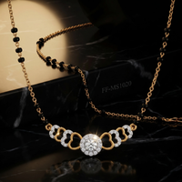 Lustrous Whisper Diamond Mangalsutra by SVADEZI - yellow
