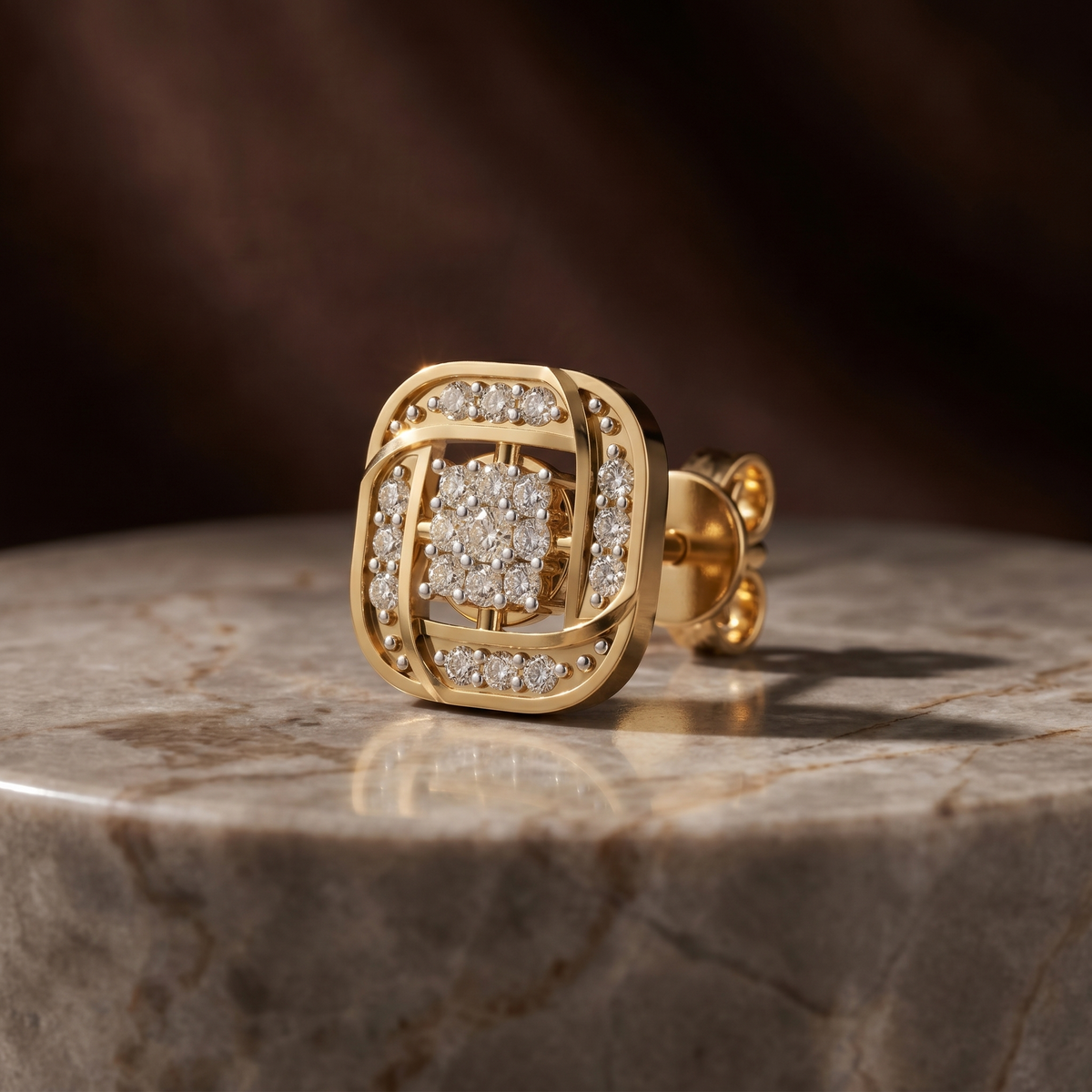 Celestial Star Diamond Earring (Single) by SVADEZI — yellow gold studio