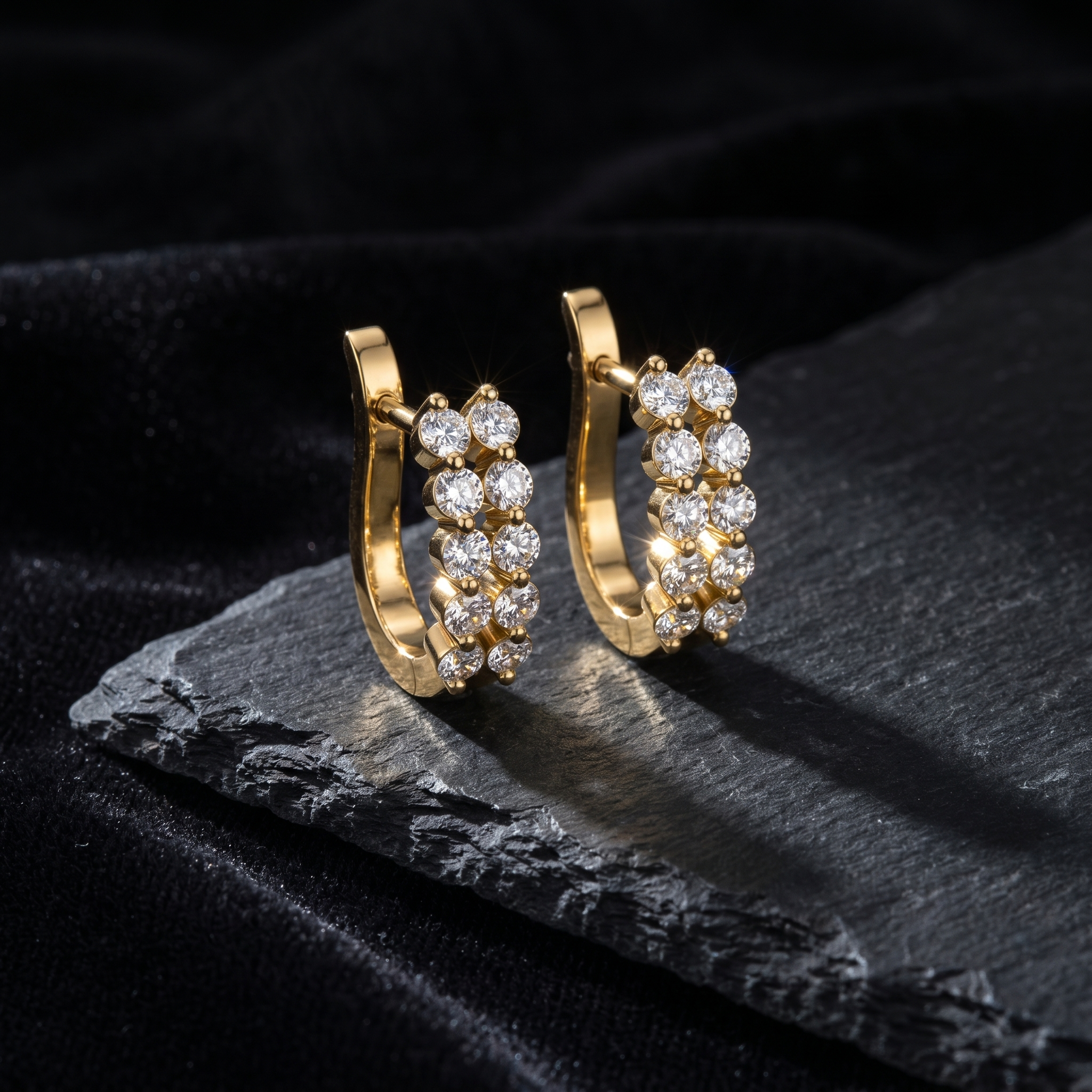 Regal Melody Diamond Earrings by SVADEZI - yellow