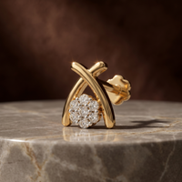 Velvet Bliss Diamond Nose Pin by SVADEZI - yellow