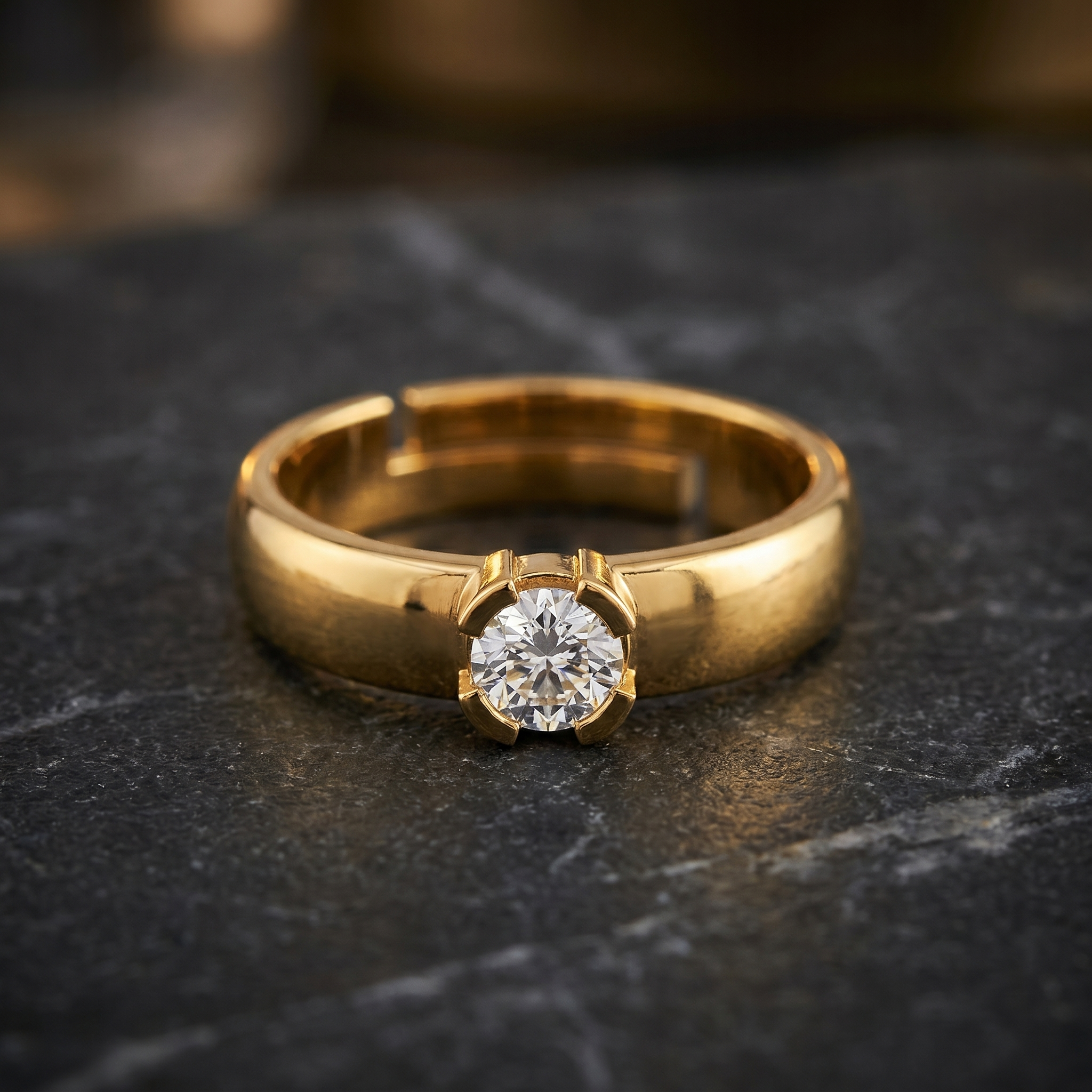 Imperial Petal Men's Diamond Ring by SVADEZI - yellow