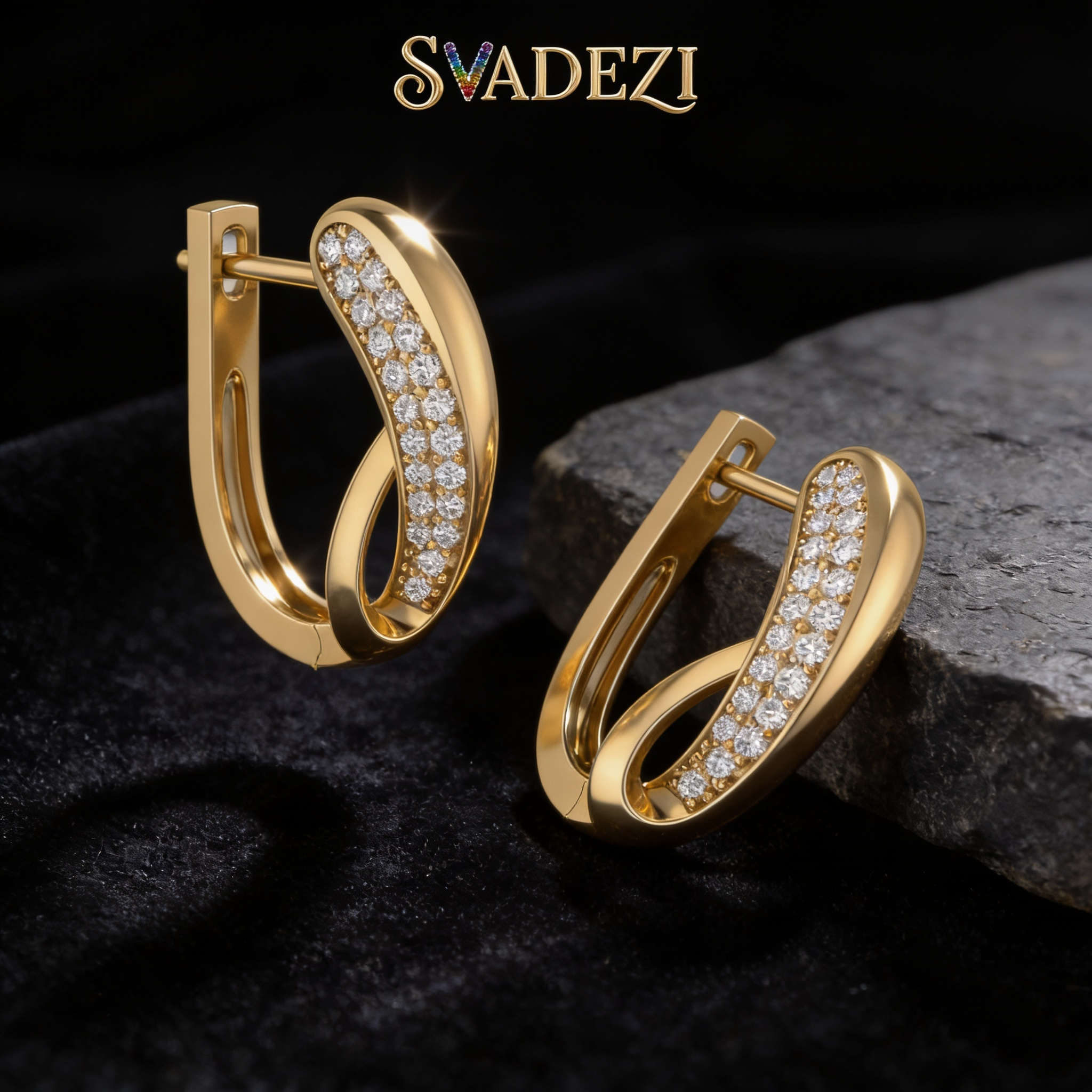 Heavenly Grace Diamond Earrings by SVADEZI - yellow