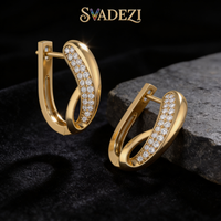 Heavenly Grace Diamond Earrings by SVADEZI - yellow