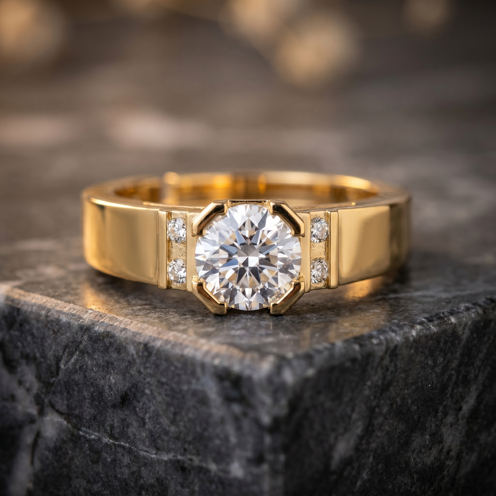 Regal Whisper Diamond Ring by SVADEZI - yellow