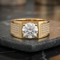 Cascading Reverie Men's Diamond Ring by SVADEZI - yellow