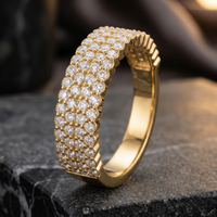 Opulent Halo Diamond Ring by SVADEZI - yellow