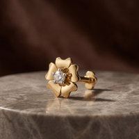 Ornate Grace Diamond Nose Pin by SVADEZI - yellow