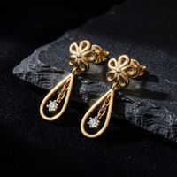 Celestial Bliss Diamond Earrings by SVADEZI - yellow