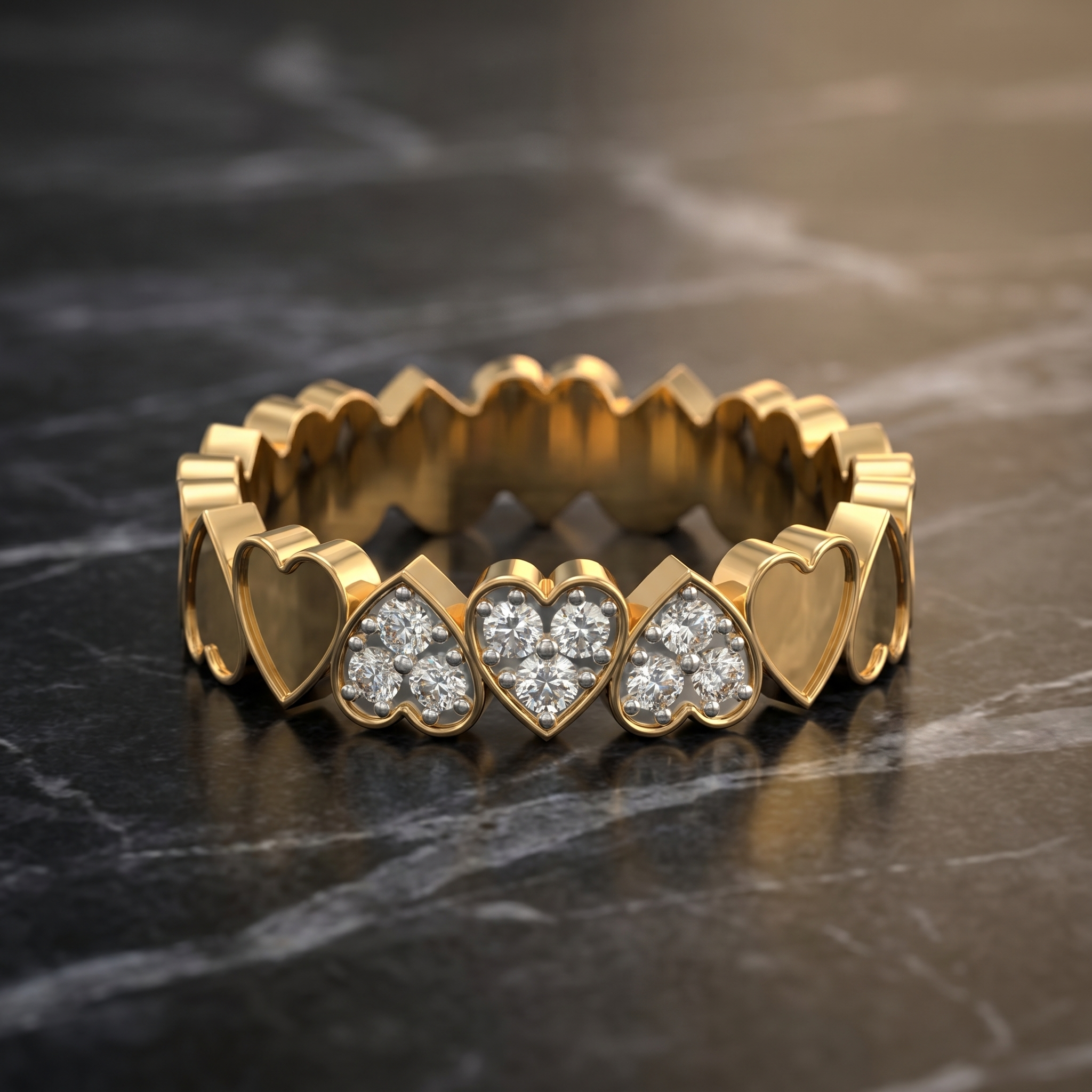 Lustrous Allure Diamond Ring by SVADEZI - yellow