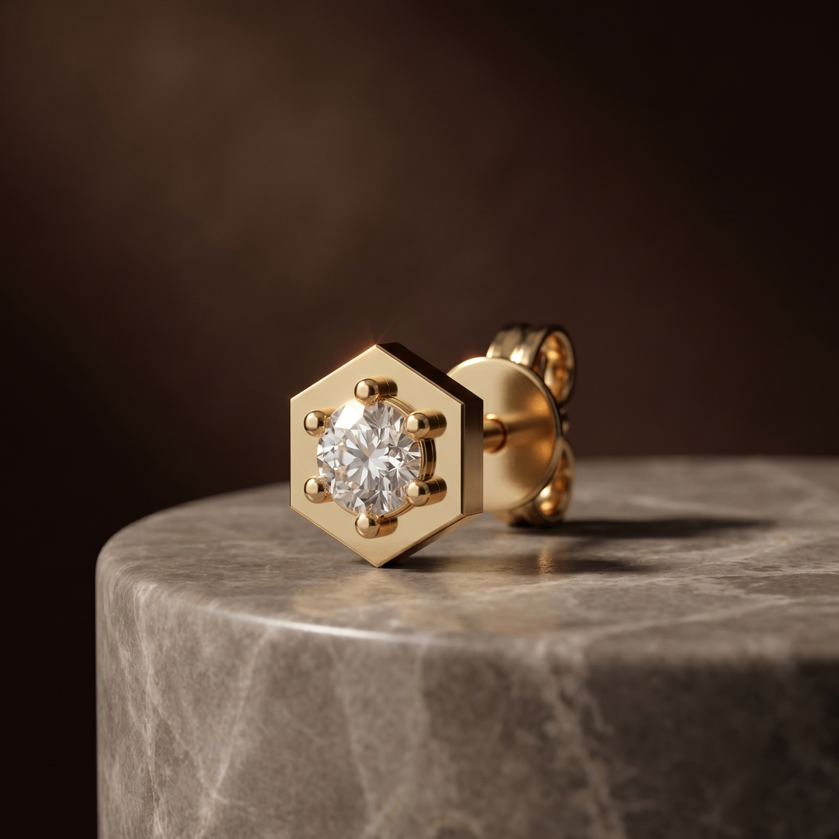 Resplendent Dream Diamond Earring (Single) by SVADEZI — yellow gold studio