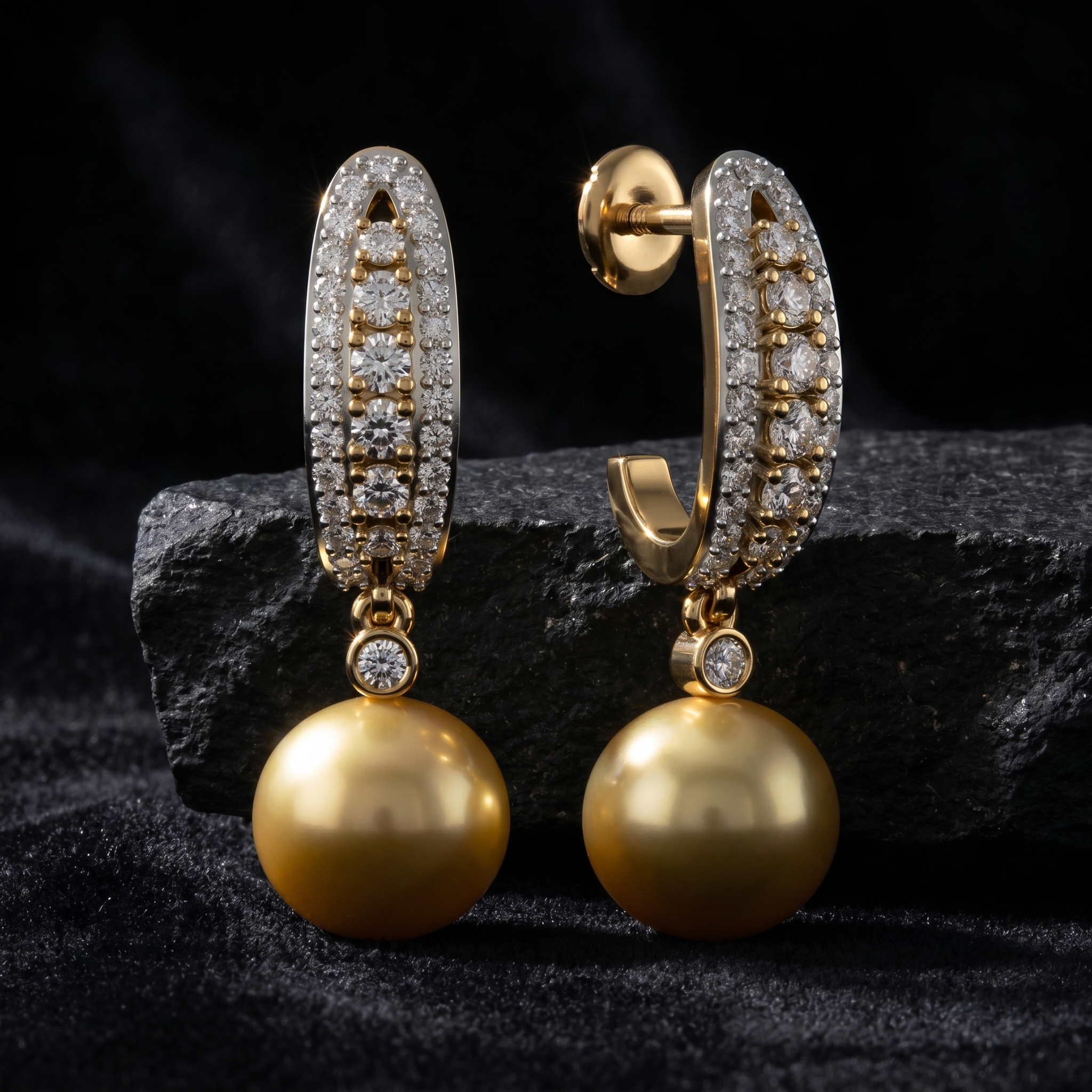 Glistening Grace Diamond Earrings by SVADEZI - yellow