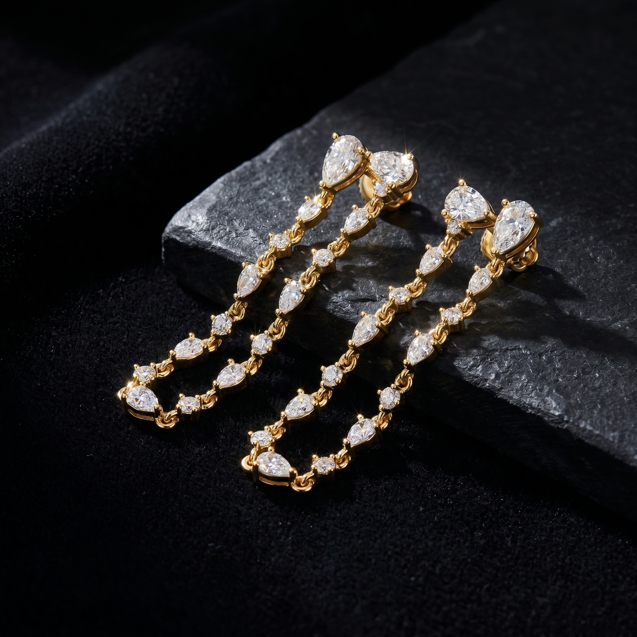 Glowing Reverie Diamond Earrings by SVADEZI - yellow