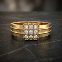 Resplendent Melody Men's Diamond Ring by SVADEZI - yellow
