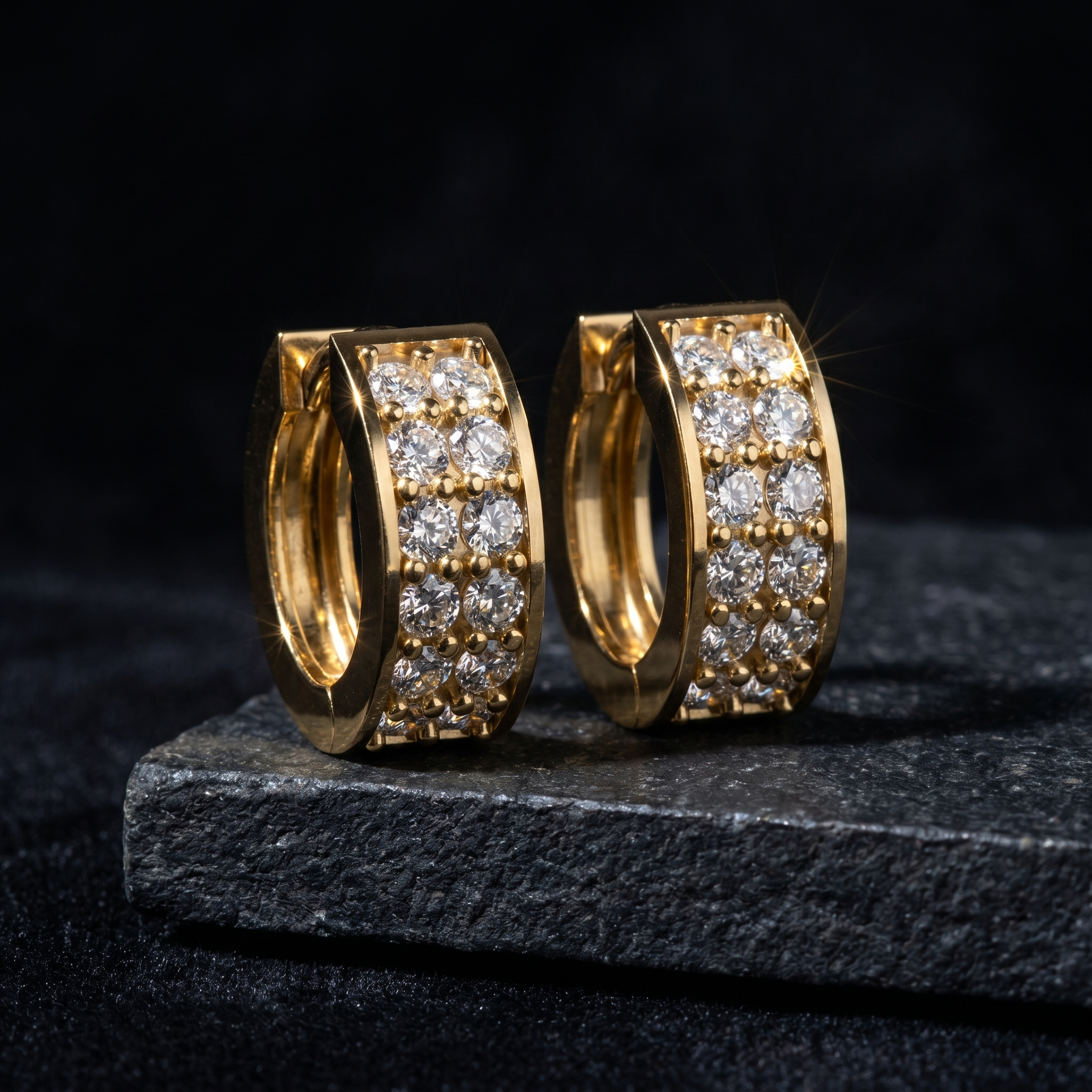 Glowing Ode Diamond Earrings by SVADEZI - yellow