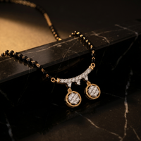 Glistening Spell Diamond Mangalsutra by SVADEZI - yellow
