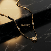Crowned Brilliance Diamond Mangalsutra by SVADEZI - yellow