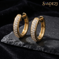 Gilded Petal Diamond Earrings by SVADEZI - yellow