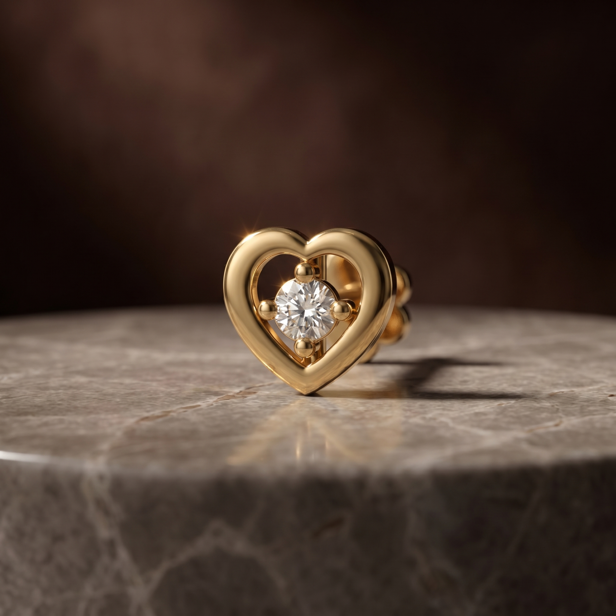 Mystic Heritage Diamond Nose Pin by SVADEZI - yellow