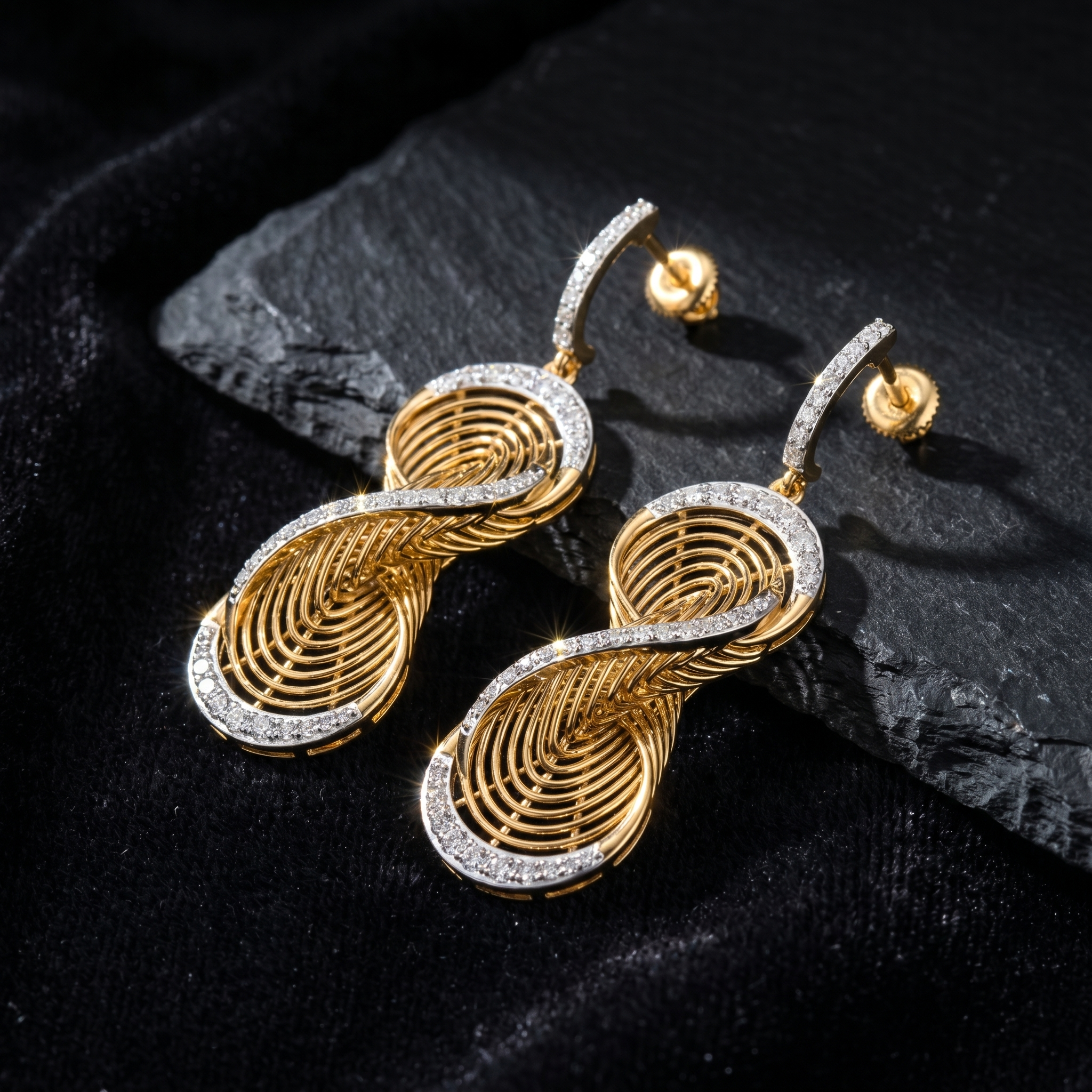 Whispering Mystique Diamond Earrings by SVADEZI - yellow