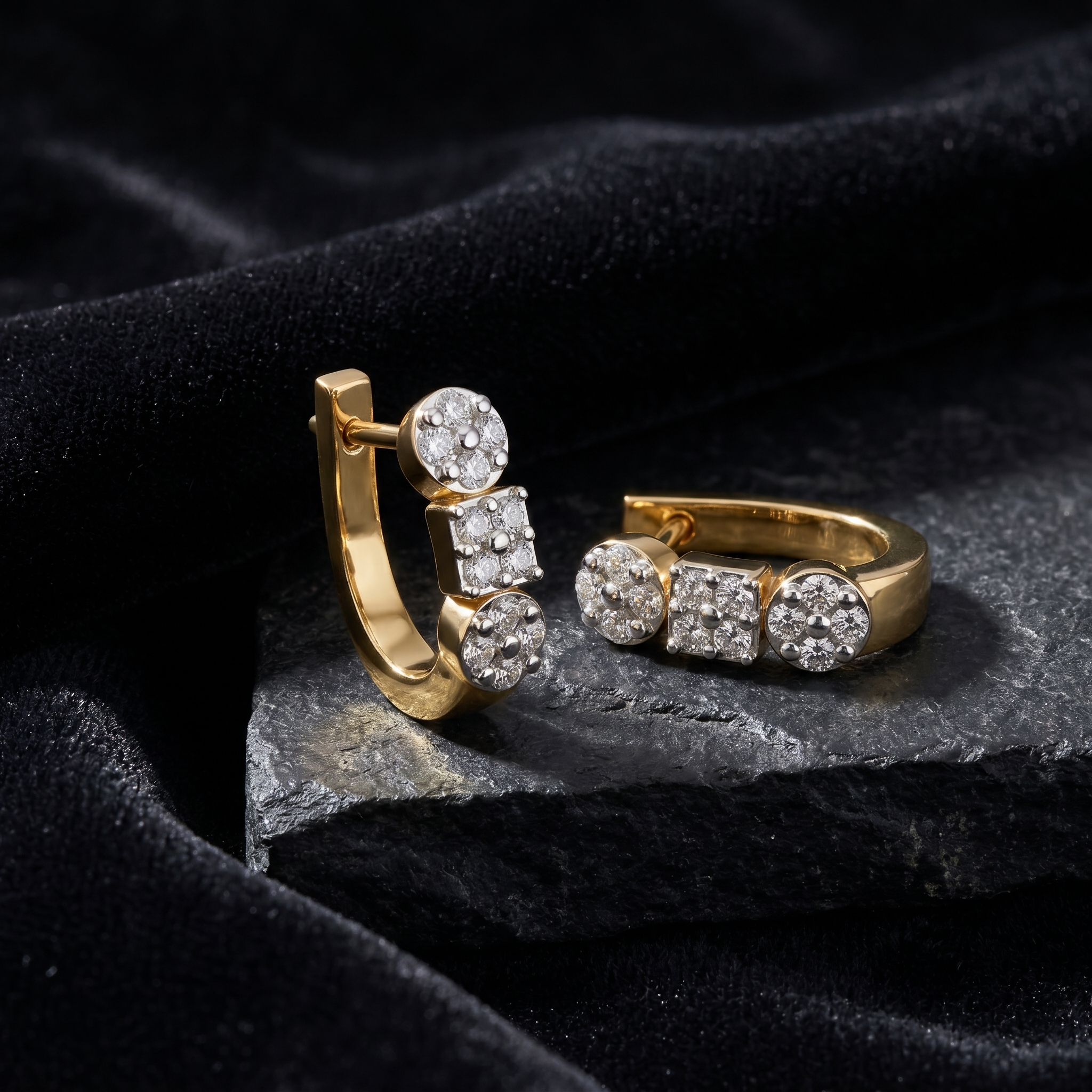 Tender Beauty Diamond Earrings by SVADEZI - yellow