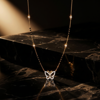 Enthroned Sonnet Diamond Mangalsutra by SVADEZI - yellow