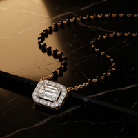 Regal Glow Diamond Mangalsutra by SVADEZI - yellow
