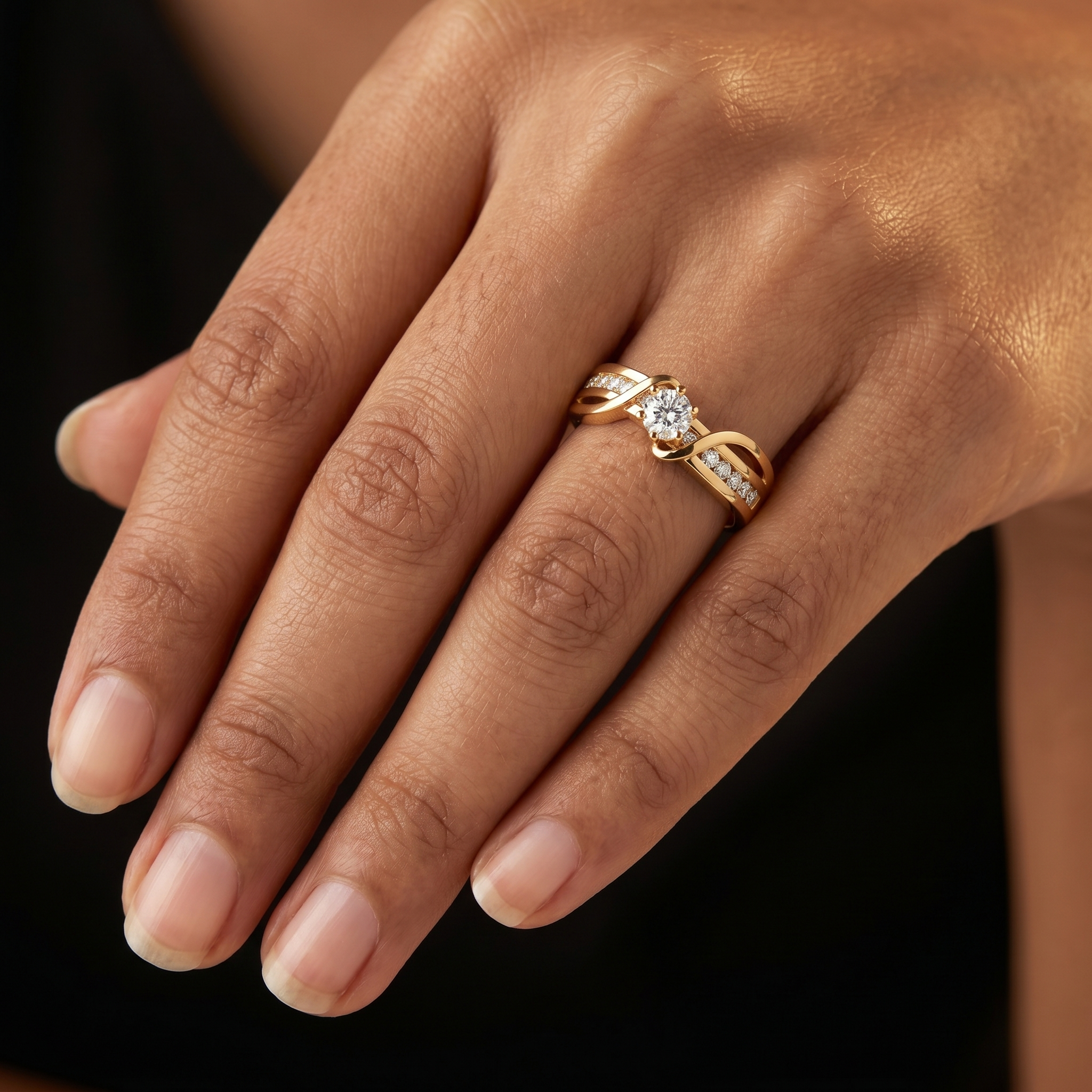 Ornate Reverie Diamond Ring by SVADEZI - yellow