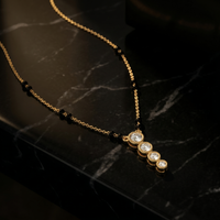 Enthroned Spell Diamond Mangalsutra by SVADEZI - yellow