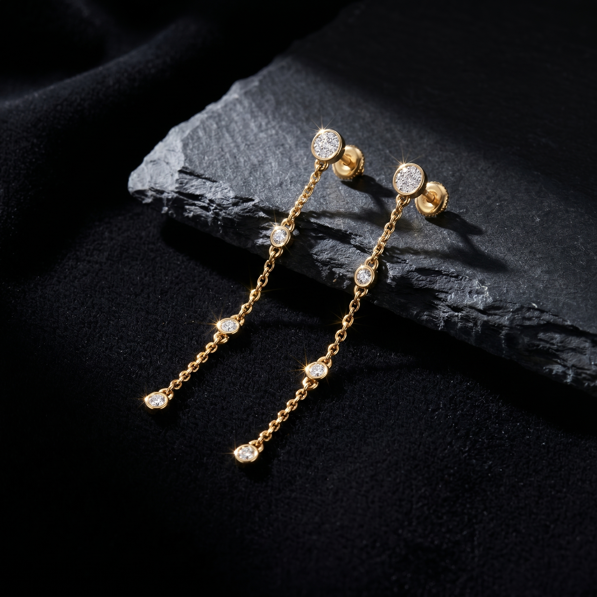 Majestic Sonata Diamond Earrings by SVADEZI - yellow